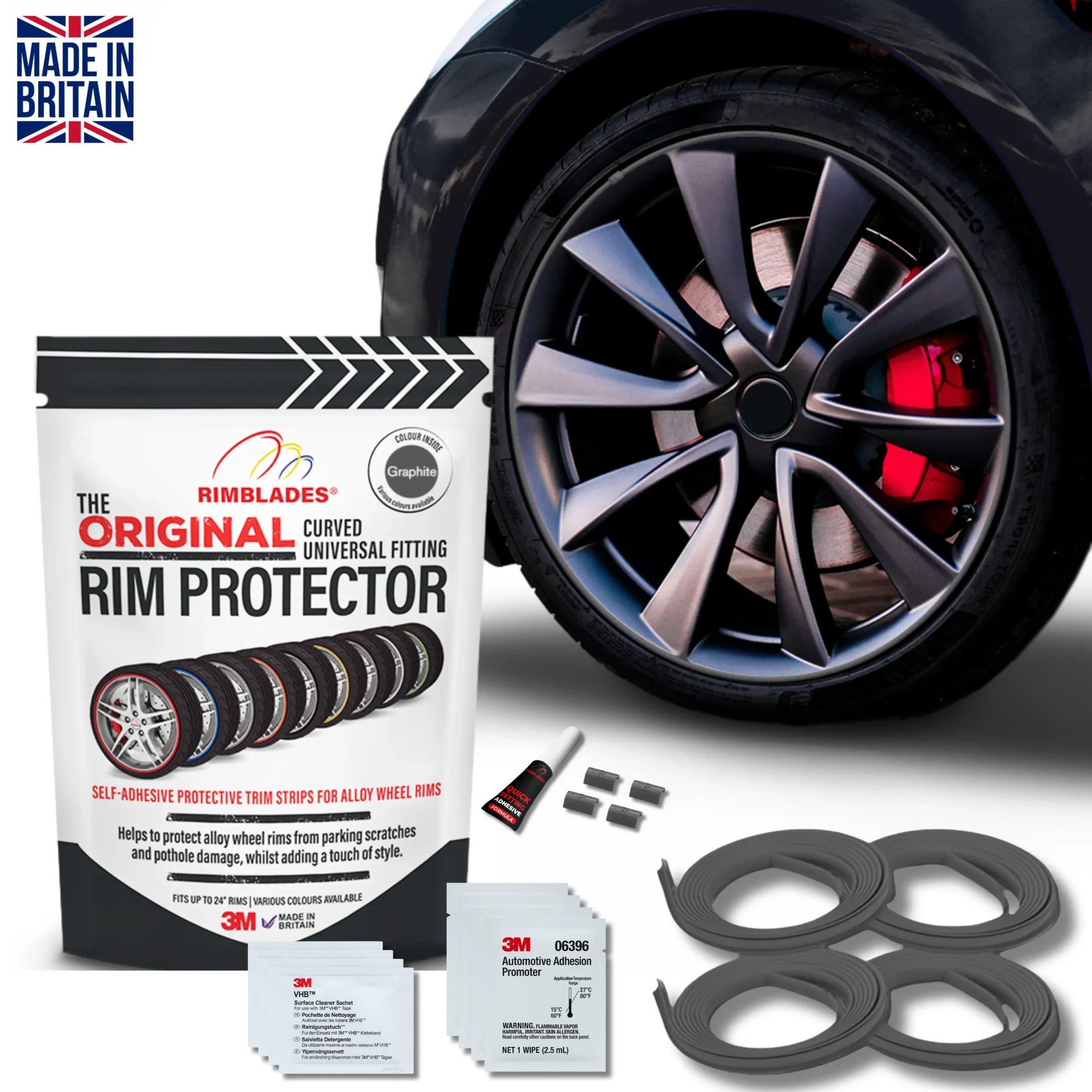 Rumberbands Rims Rimblades Original GRAPHITE RIM PROTECTION & STYLING – C Profile For ...
