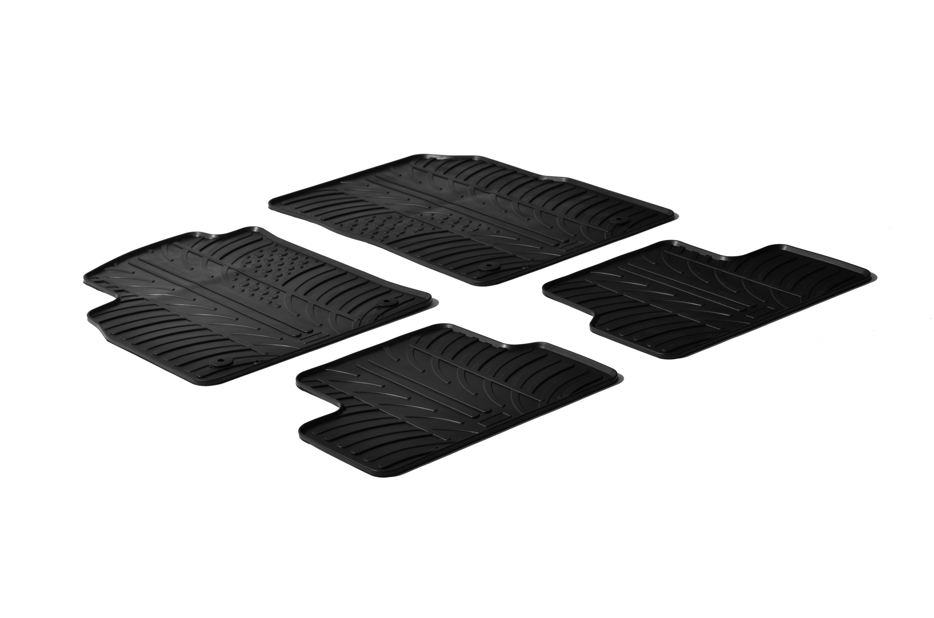 Design Gummi Fußmatten mit erhöhtem Rand passend für Opel Astra J Sports  Tourer (Kombi) 12.2009-11.2015 4 tlg Farbe Schwarz Gummimatten Automatten  passgenau | Aroba