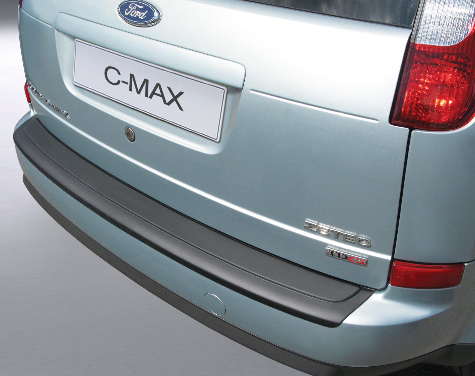 Ladekantenschutz mit Abkantung passend für Ford C-MAX (ab Facelift) ab BJ.  05.2007 bis 07.2010 ABS Farbe schwarz | Aroba