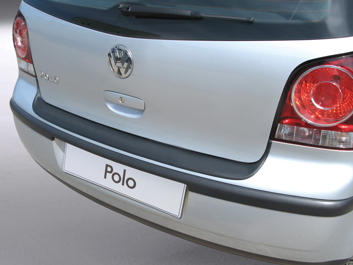 Ladekantenschutz mit Abkantung passend für Volkswagen Polo 3 und 5 Türer  (MK IV) VW ab BJ. 2003 bis 05.2009 ABS Farbe schwarz