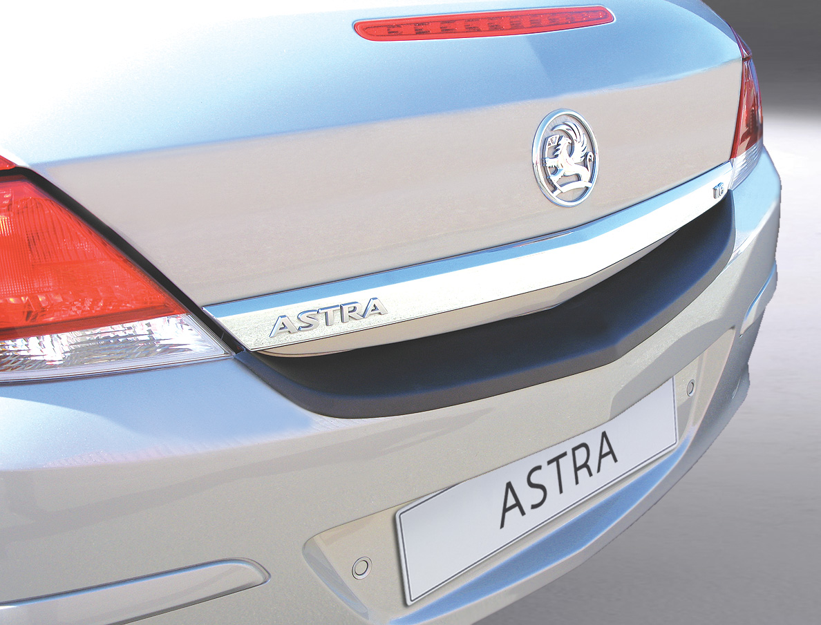 Ladekantenschutz mit Abkantung passend für Opel Astra H Twin Top (Cabrio)  ab BJ. 05.2006 bis 11.2006 ABS Farbe schwarz | Aroba