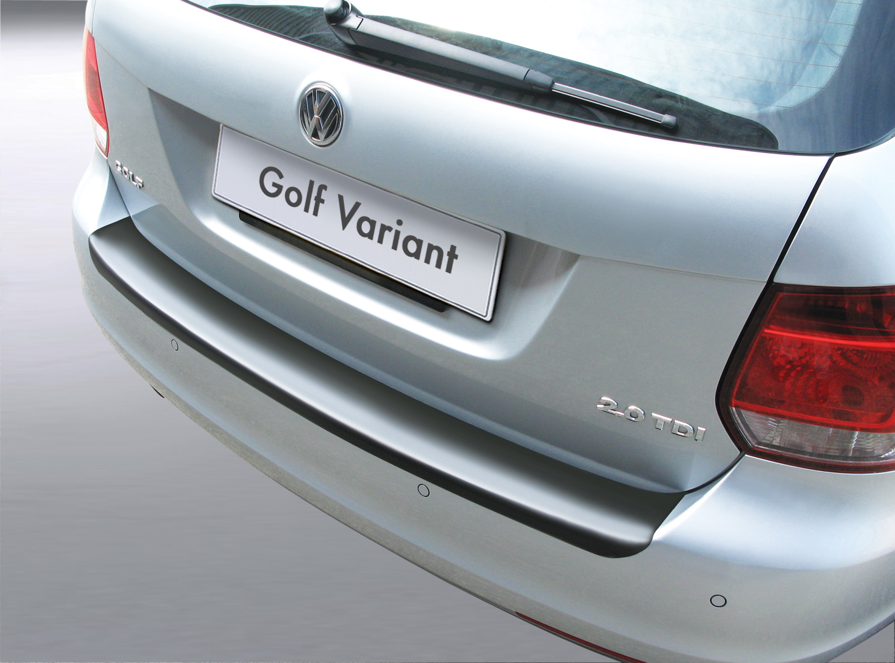 Ladekantenschutz mit Abkantung passend für VW Golf VI 6 Variant (Kombi) ab  BJ. 06.2009 bis 05.2013 ABS Farbe schwarz | Aroba