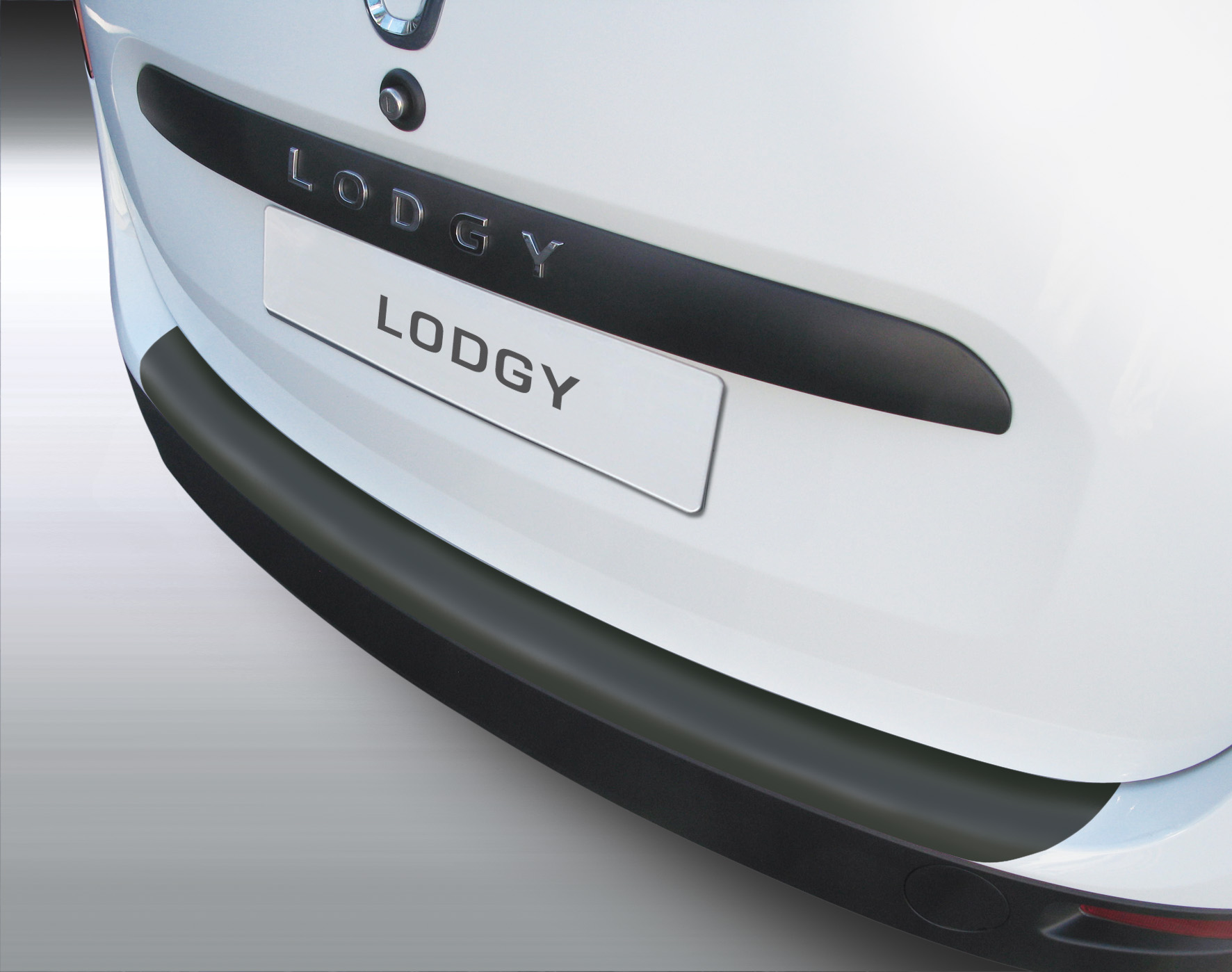 Ladekantenschutz mit Abkantung passend für Dacia Lodgy ab BJ. 05.2012> ABS  Farbe schwarz | Aroba | Abdeckblenden