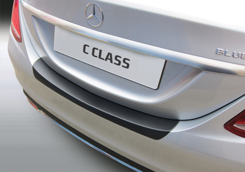 Ladekantenschutz mit Abkantung passend für Mercedes Benz C Klasse Limousine  (W205) ab BJ. 02.2014 bis 03.2018 ABS Farbe schwarz