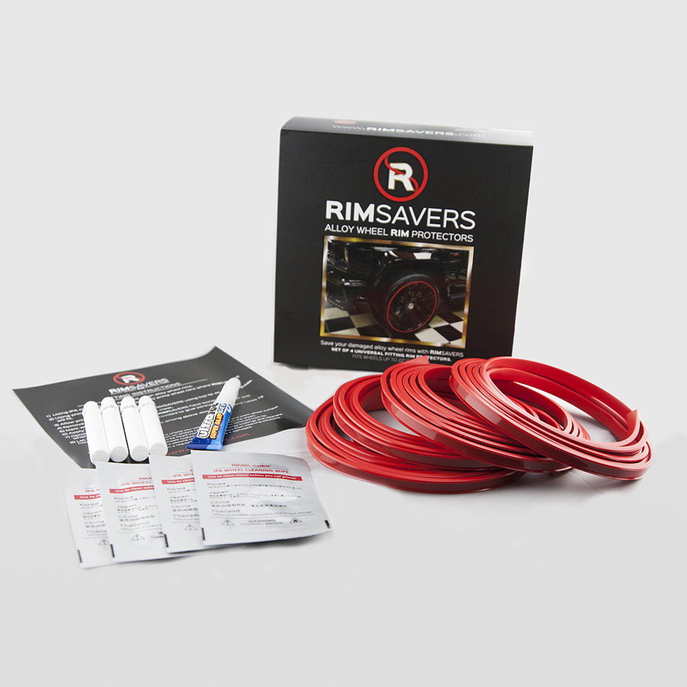 Fit&Fix  RimSavers Alloy Wheel Rim Protector - Set of 4 - Orange