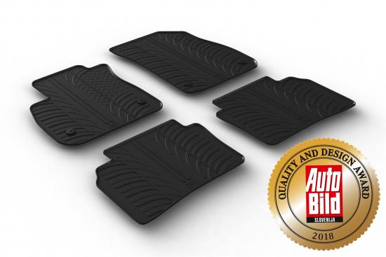 Design Gummi Fußmatten mit erhöhtem Rand passend für Opel Insignia