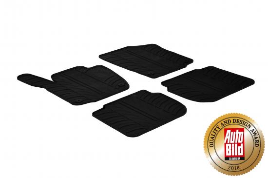 Design Gummi Fußmatten mit erhöhtem Rand passend für Skoda Rapid