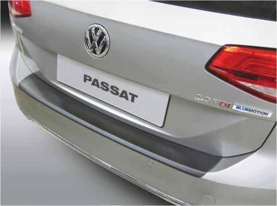 Ladekantenschutz mit Abkantung passend für Volkswagen Passat Variant B8  (Kombi) auch für Alltrack VW ab BJ. 11.2014> ABS Farbe schwarz | Aroba