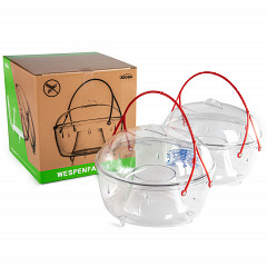 AROBA Große Wespenfalle Insektenschutz 18cm 2er Set - Effektiver Hornissen und Wespen Fänger für Garten und Balkon- Umweltfreundlich ohne Gift - Insektenfalle Mückenfalle Fliegenfalle Wespen Abwehr - Wespenstopp