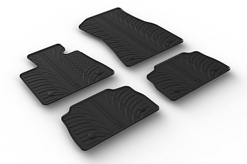 Custom Fit Rubber Floor Mats Compatible With BMW X6 G06, X6M F96 11.2019-> 4 Pcs Set, With Raised Edge, Award Winning Design, Black Colour, Precision-Fit Rubber Car Mats