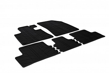 Custom Fit Rubber Floor Mats Compatible With Citroen C4 Picasso & C4 Spacetourer 06.2013-04.2018 4 Pcs Set, With Raised Edge, Award Winning Design, Black Colour, Precision-Fit Rubber Car Mats