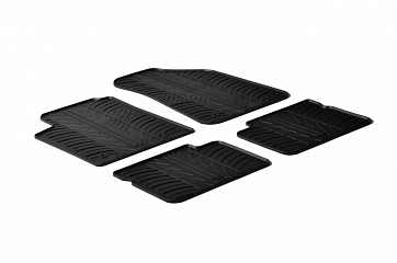 Custom Fit Rubber Floor Mats Compatible With Lancia Delta 09.2008-06.2011 4 Pcs Set, With Raised Edge, Award Winning Design, Black Colour, Precision-Fit Rubber Car Mats