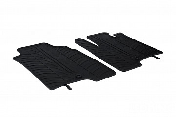 Custom Fit Rubber Floor Mats Compatible With Fiat Panda Classic Van Cargo 02.2012-03.2013 4 Pcs Set, With Raised Edge, Award Winning Design, Black Colour, Precision-Fit Rubber Car Mats