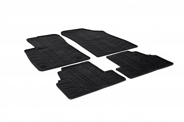 Design Gummi Fußmatten passend für Chevrolet Trax BJ. 05.2013-08.2014 4 tlg mit erhöhtem Rand Farbe Schwarz Gummimatten Automatten passgenau