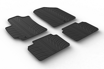 Custom Fit Rubber Floor Mats Compatible With Hyundai Elantra 04.2016-> 4 Pcs Set, With Raised Edge, Award Winning Design, Black Colour, Precision-Fit Rubber Car Mats