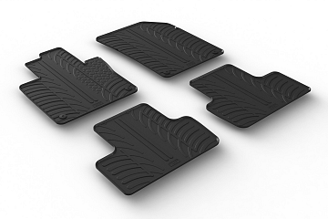 Custom Fit Rubber Floor Mats Compatible With Volvo XC60 07.2017-> 4 Pcs Set, With Raised Edge, Award Winning Design, Black Colour, Precision-Fit Rubber Car Mats