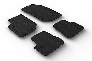 Custom Fit Rubber Floor Mats Compatible With DS Automobiles DS3 Crossback 04.2019-> 4 Pcs Set, With Raised Edge, Award Winning Design, Black Colour, Precision-Fit Rubber Car Mats