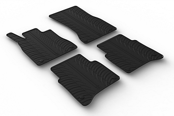Custom Fit Rubber Floor Mats Compatible With Mercedes Benz S Class V223 11.2020-> 4 Pcs Set, With Raised Edge, Award Winning Design, Black Colour, Precision-Fit Rubber Car Mats