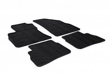 Custom Fit Rubber Floor Mats Compatible With Opel Combo (Passenger & Cargo) 02.2012-08.2017 2 Pcs Set, With Raised Edge, Award Winning Design, Black Colour, Precision-Fit Rubber Car Mats