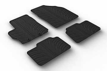 Custom Fit Rubber Floor Mats Compatible With Toyota Aygo X Cross 04.2022-> 2 Pcs Set, With Raised Edge, Award Winning Design, Black Colour, Precision-Fit Rubber Car Mats