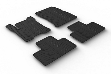 Custom Fit Rubber Floor Mats Compatible With Mercedes Benz EQB 05.2023-> 4 Pcs Set, With Raised Edge, Award Winning Design, Black Colour, Precision-Fit Rubber Car Mats