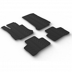 Custom Fit Rubber Floor Mats Compatible With Mercedes Benz EQC 06.2019-05.2023 4 Pcs Set, With Raised Edge, Award Winning Design, Black Colour, Precision-Fit Rubber Car Mats