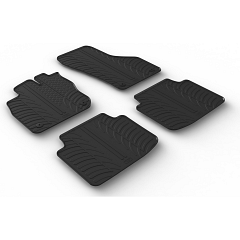 Custom Fit Rubber Floor Mats Compatible With Skoda Superb Combi Estate & Limousine 01.2024-> 4 Pcs Set, With Raised Edge, Award Winning Design, Black Colour, Precision-Fit Rubber Car Mats