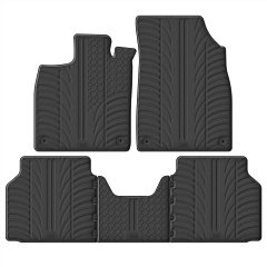 Custom Fit Rubber Floor Mats Compatible With Cupra Tavascan 06.2024-> 4 Pcs Set, With Raised Edge, Award Winning Design, Black Colour, Precision-Fit Rubber Car Mats