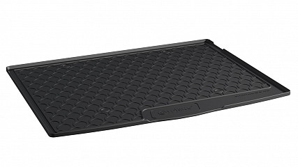 Design Kofferraumwanne kompatibel mit Ford Focus und Focus Active (Schrägheck) ab BJ. 09.2018-> für hohen (oberen) Ladeboden mit vollwertigem Ersatzrad Kofferraummatte passgenau mit erhöhtem Rand