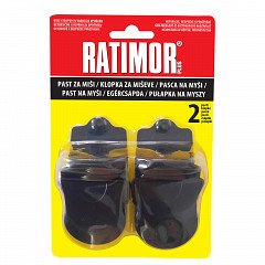 Mausefalle RATIMOR Plus – Mechanische Falle mit Köderschale | 2 Stück | Ohne Gift, Wiederverwendbar & Effektiv