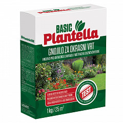 PLANTELLA Basic Ornamental Garden Fertilizer 1Kg – Granules for Dense Lawns, Strong Ornamental Plants & Lush Blooms – With Extra Potassium for Strong Roots
