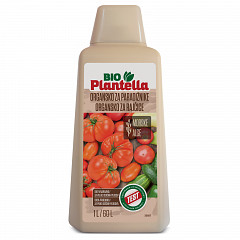Organic Tomato Fertilizer BIO PLANTELLA 1 Liter – Liquid Seaweed Fertilizer for Higher Yield & Better Taste | 100% Natural | For Tomatoes, Peppers, Cucumbers & Zucchini | 1L Biostimulant for Strong Roots
