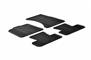 Custom Fit Rubber Floor Mats Compatible With Audi Q5 & SQ5 8R 09.2008-12.2016 4 Pcs Set, With Raised Edge, Award Winning Design, Black Colour, Precision-Fit Rubber Car Mats