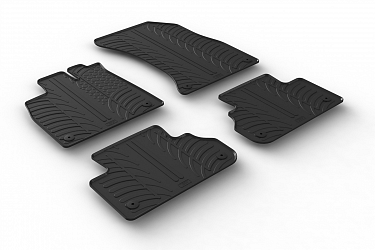 Custom Fit Rubber Floor Mats Compatible With Audi Q5 & SQ5 FY 10.2016-12.2024 4 Pcs Set, With Raised Edge, Award Winning Design, Black Colour, Precision-Fit Rubber Car Mats