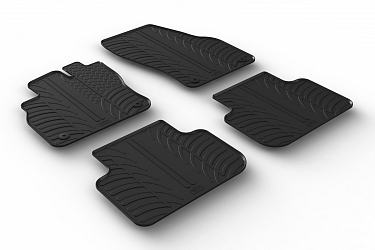 Custom Fit Rubber Floor Mats Compatible With Audi Q3 & Q3 Sportback, RSQ3 12.2018-> 4 Pcs Set, With Raised Edge, Award Winning Design, Black Colour, Precision-Fit Rubber Car Mats