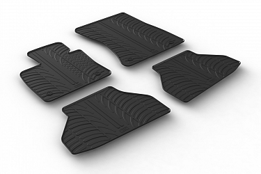 Custom Fit Rubber Floor Mats Compatible With BMW X6 E71, X6M, M50d 05.2008-06.2014 4 Pcs Set, With Raised Edge, Award Winning Design, Black Colour, Precision-Fit Rubber Car Mats