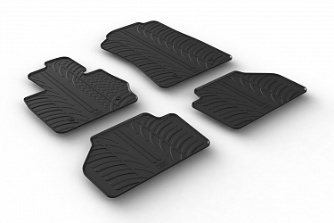 Design Gummi Fußmatten passend für BMW X3 F25 BJ. 11.2010-09.2017 4 tlg mit erhöhtem Rand Farbe Schwarz Gummimatten Automatten passgenau