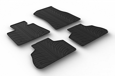 Custom Fit Rubber Floor Mats Compatible With BMW X5 G05, X5M F95, (also for Hybrid) 11.2018-> 4 Pcs Set, With Raised Edge, Award Winning Design, Black Colour, Precision-Fit Rubber Car Mats