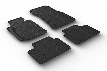 Design Gummi Fußmatten passend für BMW 3er Limousine & Kombi M3 G20 G21 G80 ab BJ. 03.2019-> 4 tlg mit erhöhtem Rand Farbe Schwarz Gummimatten Automatten passgenau