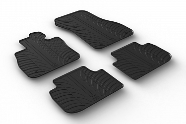 Custom Fit Rubber Floor Mats Compatible With BMW 1 Series F40 09.2019-06.2024 4 Pcs Set, With Raised Edge, Award Winning Design, Black Colour, Precision-Fit Rubber Car Mats