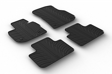 Custom Fit Rubber Floor Mats Compatible With BMW X4 G02, X4M F98 04.2018-> 4 Pcs Set, With Raised Edge, Award Winning Design, Black Colour, Precision-Fit Rubber Car Mats