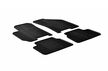 Custom Fit Rubber Floor Mats Compatible With Chevrolet Lacetti 01.2005-11.2010 4 Pcs Set, With Raised Edge, Award Winning Design, Black Colour, Precision-Fit Rubber Car Mats