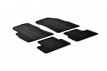 Custom Fit Rubber Floor Mats Compatible With Chevrolet Cruze 05.2009-08.2014 4 Pcs Set, With Raised Edge, Award Winning Design, Black Colour, Precision-Fit Rubber Car Mats