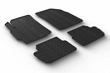 Custom Fit Rubber Floor Mats Compatible With Chevrolet Spark 03.2010-02.2013 4 Pcs Set, With Raised Edge, Award Winning Design, Black Colour, Precision-Fit Rubber Car Mats