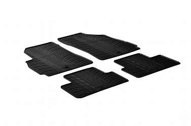 Custom Fit Rubber Floor Mats Compatible With Chevrolet Orlando 03.2011-08.2014 4 Pcs Set, With Raised Edge, Award Winning Design, Black Colour, Precision-Fit Rubber Car Mats