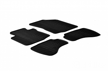 Custom Fit Rubber Floor Mats Compatible With Citroen C1 06.2005-12.2008 4 Pcs Set, With Raised Edge, Award Winning Design, Black Colour, Precision-Fit Rubber Car Mats