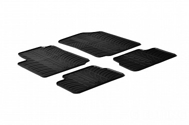 Custom Fit Rubber Floor Mats Compatible With Citroen C3 01.2002-01.2010 4 Pcs Set, With Raised Edge, Award Winning Design, Black Colour, Precision-Fit Rubber Car Mats
