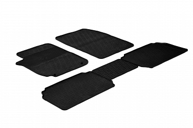 Custom Fit Rubber Floor Mats Compatible With Citroen Xsara Picasso 01.2000-05.2010 4 Pcs Set, With Raised Edge, Award Winning Design, Black Colour, Precision-Fit Rubber Car Mats