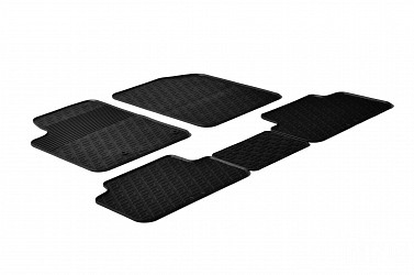 Custom Fit Rubber Floor Mats Compatible With Citroen Berlingo 12.2003-07.2008 2 Pcs Set, With Raised Edge, Award Winning Design, Black Colour, Precision-Fit Rubber Car Mats