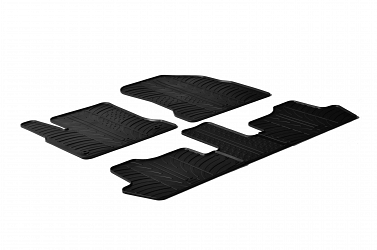 Custom Fit Rubber Floor Mats Compatible With Citroen C4 Picasso 10.2006-08.2013 5 Pcs Set, With Raised Edge, Award Winning Design, Black Colour, Precision-Fit Rubber Car Mats